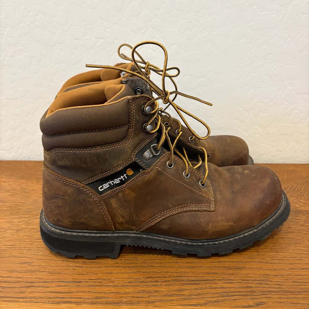 Carhartt CMW6274 Men's Size 12 Brown Leather Work Boots